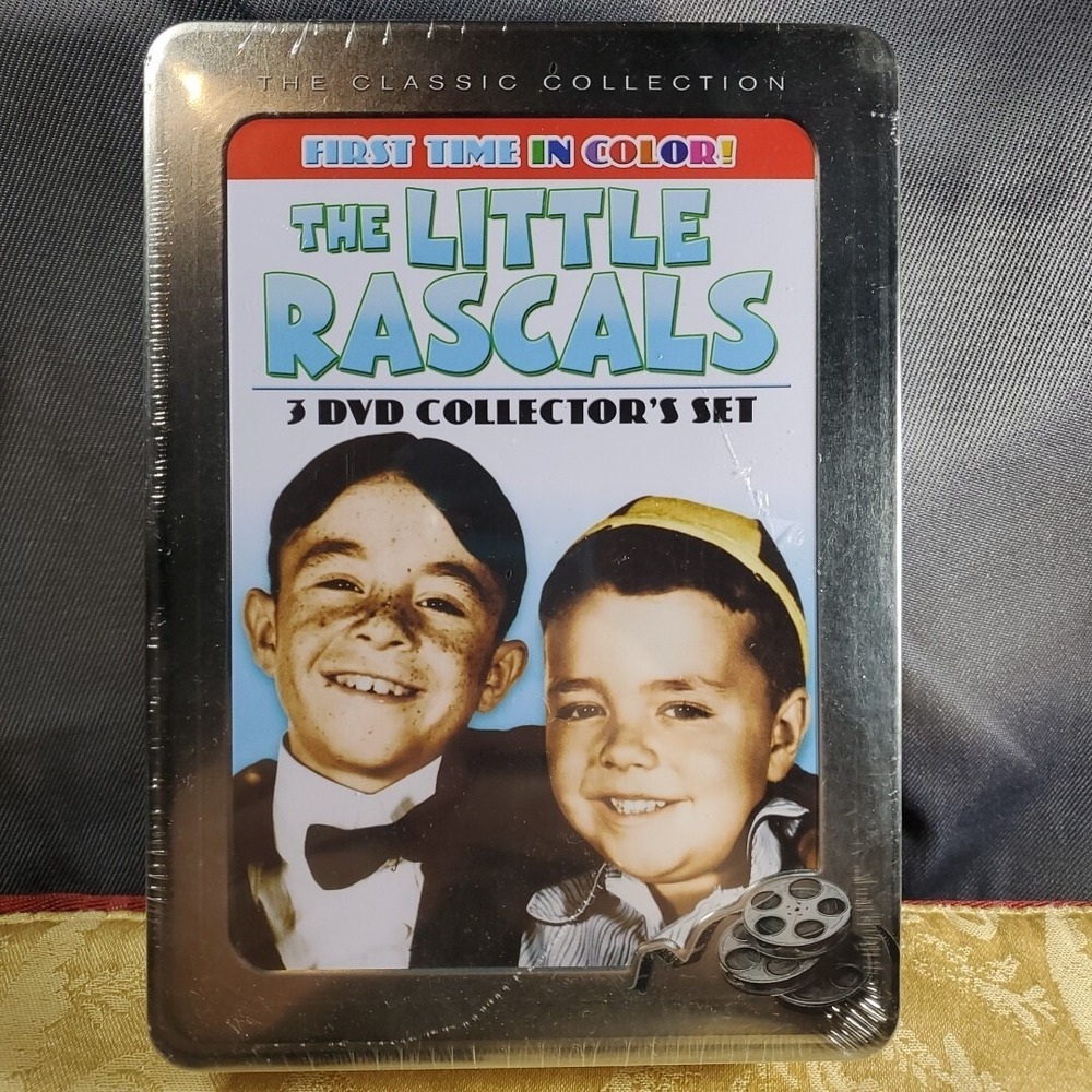 The Little Rascals 3 DVD Collector's Set Kids Silver Tin Color